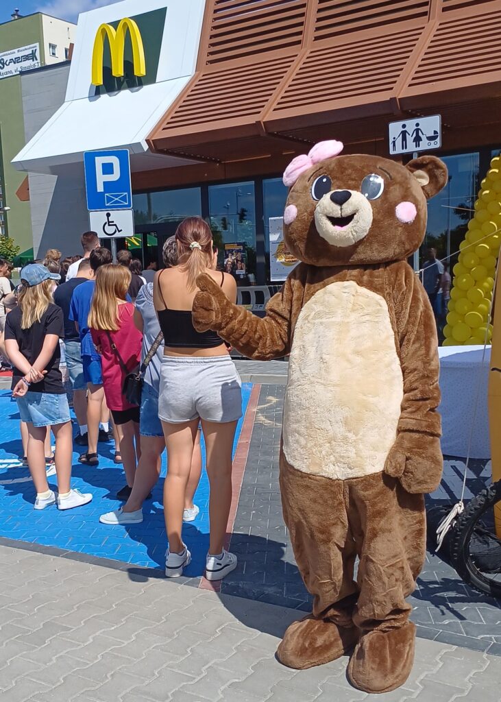miś żywa maskotka animacje dla dzieci